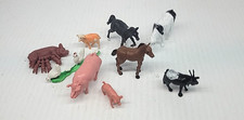 Vintage Miniature Plastic Lot of 9 / 1950s Animals / Toy Figures
