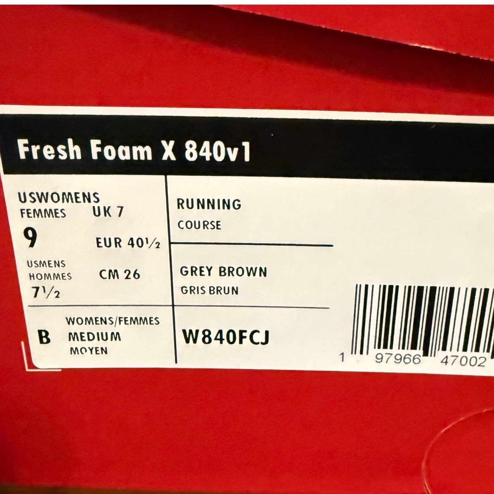 NWT New Balance Fresh Foam X 840v1 Running Shoes Women Sz 9 Grey Blue W840FCJ thumbnail 2