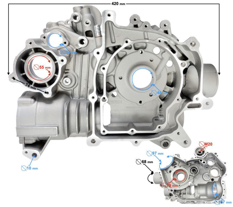 Carter moteur gauche Hisun Tactic 550 carter d'allumage quad de rechange