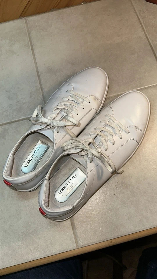 Kenneth Cole Logan Pride Awearness Mens Size 12 Sneakers Shoes White Leather - Image 2 of 4