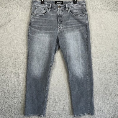 Revtown Jeans Mens 36X30 Grey Automatic Decade Denim Straight Distressed Stretch