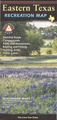 Eastern Texas Recreation Map by Benchmark Maps (English) Folded Book