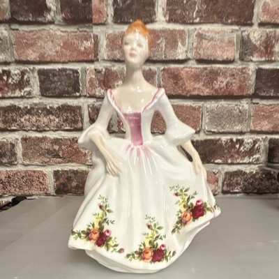 Royal Doulton Country Rose HN 3221 Porcelain Lady Figurine Signed 1988