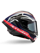Alpinestars Supertech R10 Helmet Team Matte Black/Carbon Red Fluo/Blue Medium