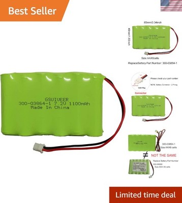 300-03864-1 Battery 7.2V 1100mAh Compatible with Honeywell Alarm Lynx WALYNX-...