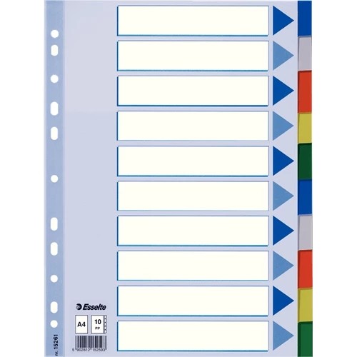 Esselte Divider PP A4 15261
