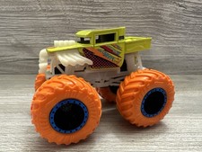 2024 Hot Wheels Monster Trucks Glow In The Dark Bone Shaker Yellow Preowned 