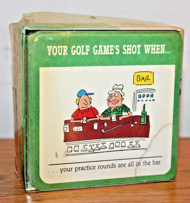 Vintage 1980s Coasters 20 Qty Cardboard, 1989 Your Golf Game s Shot When 