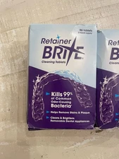 *BOX WEAR* Retainer Brite Tablets for Cleaner Retainers 96 Tablets/3 Mo Supply