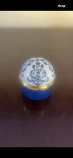Beautiful Blue And White Halycyon Days For Neiman Marcus Enamel Box Perfection