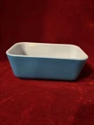 Vintage Pyrex Glass Refrigerator Dish Ovenware Turquoise Blue