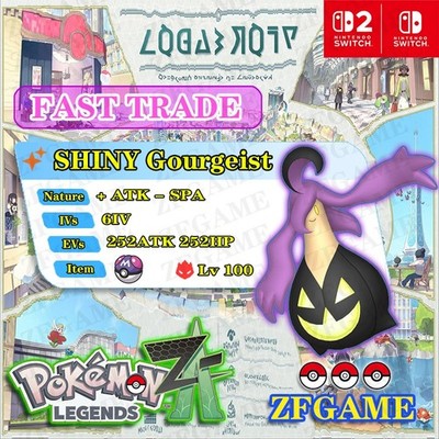  6IV SHINY Gourgeist + EVS   POKEMON LEGENDS ZA Online delivery ALPHA