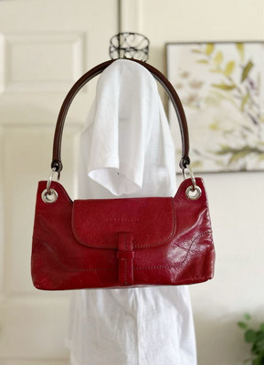 Coccinelle Red Leather Shoulder Bag Purse