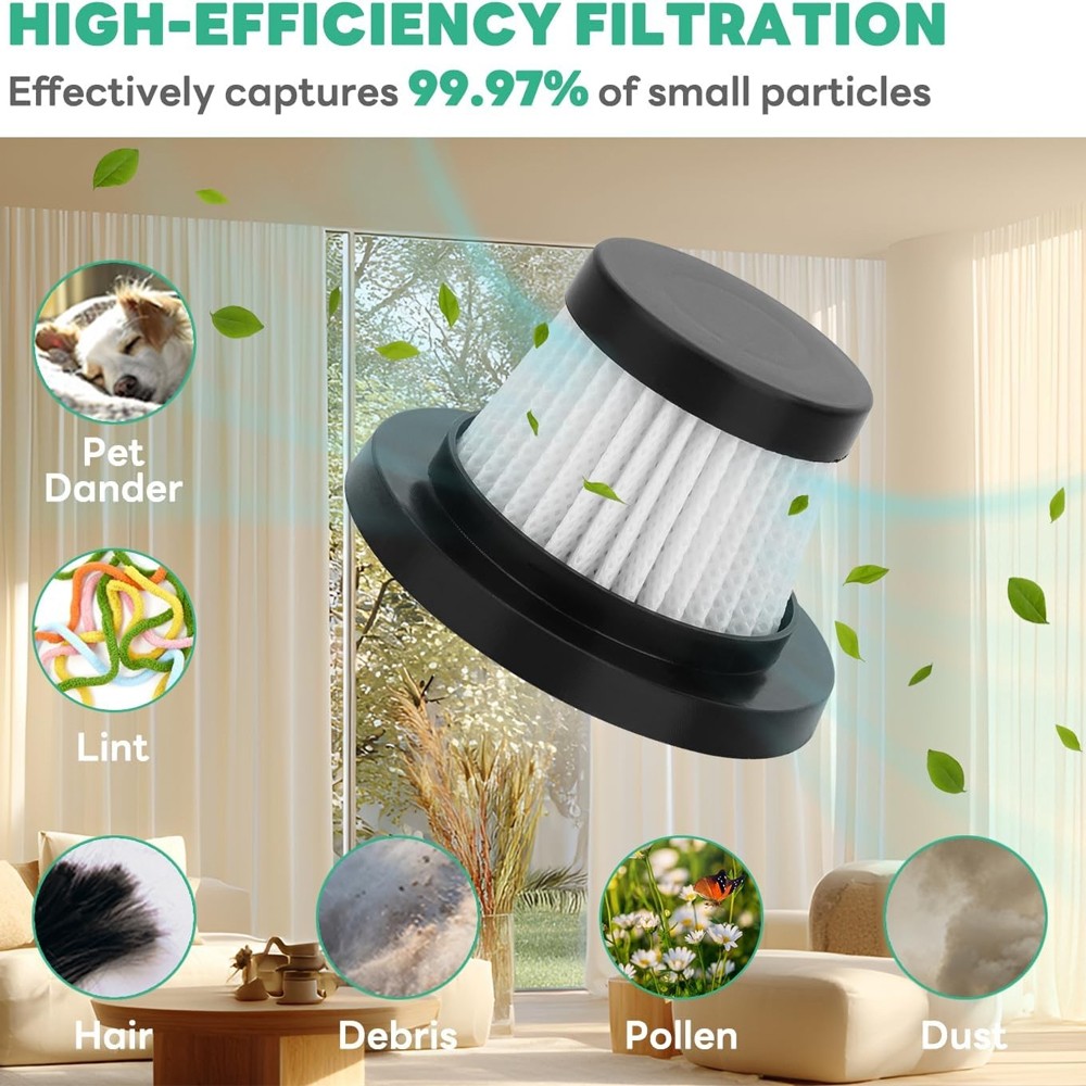 Duck Vacuum Filters Replacement 8 Pack for Horsepower Duck Vacuum