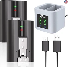 KUNLUN 2-Pack 7200mAh Replacement Battery for Ring Doorbell, Rechargeable Ring