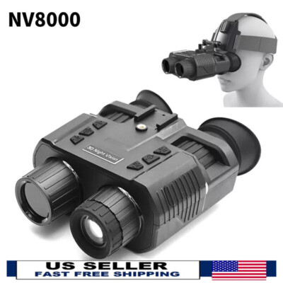 NV8000 3D 1080P Night Vision Binoculars Goggles Head Mount Infrared Night Vision