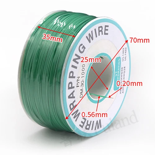 KYNAR Wire - 0.2mm² 30awg - Wrapping Hook-up Copper Single Core PCB 250M - Bild 7 von 7