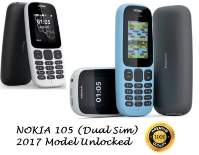 NOKIA 105 Dual sim 2017 Unlocked Brand new Sim free FM Radio Classic Phone
