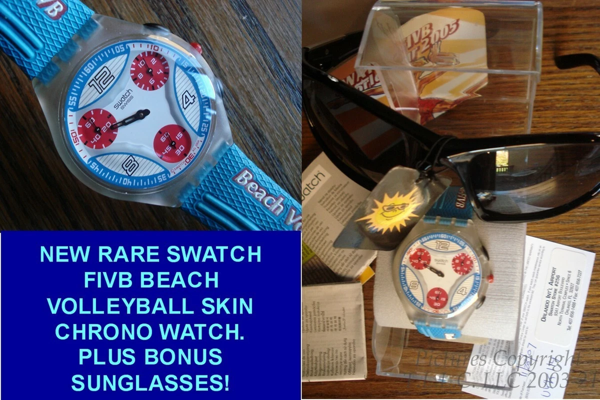 NEW RARE SWATCH SUYK114 FIVB WORLD BEACH VOLLEYBALL SWATCH WATCH + BONUSES eBay