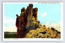 Postcard Wyoming Teapot Dome WY Rock Oil District 1940s Unposted Chrome