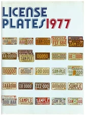 1977 License Plates Pamphlet USDT Federal Highway Administration