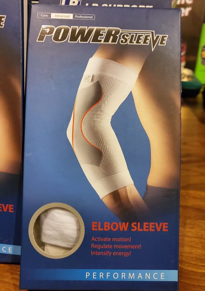 Size MEDIUM Advanced LP Support Performance LYCRA White Power Sleeve FREE SHIP - Image 2 of 4