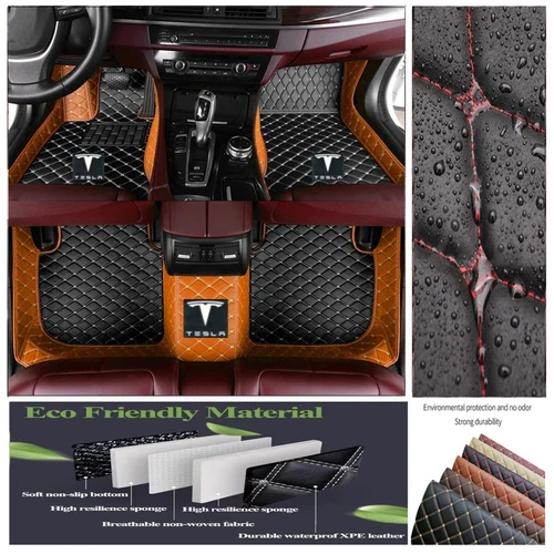 For Tesla Model 3 X Y S Custom Car Floor Mats All Weather Auto Cargo Pads Carpet - Imagen 28 de 42