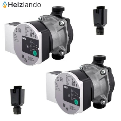 2x Wilo Umwälzpumpe PARA 15/8-75 SC 130mm 1 Zoll Heizung Solar Gastherme   Set.