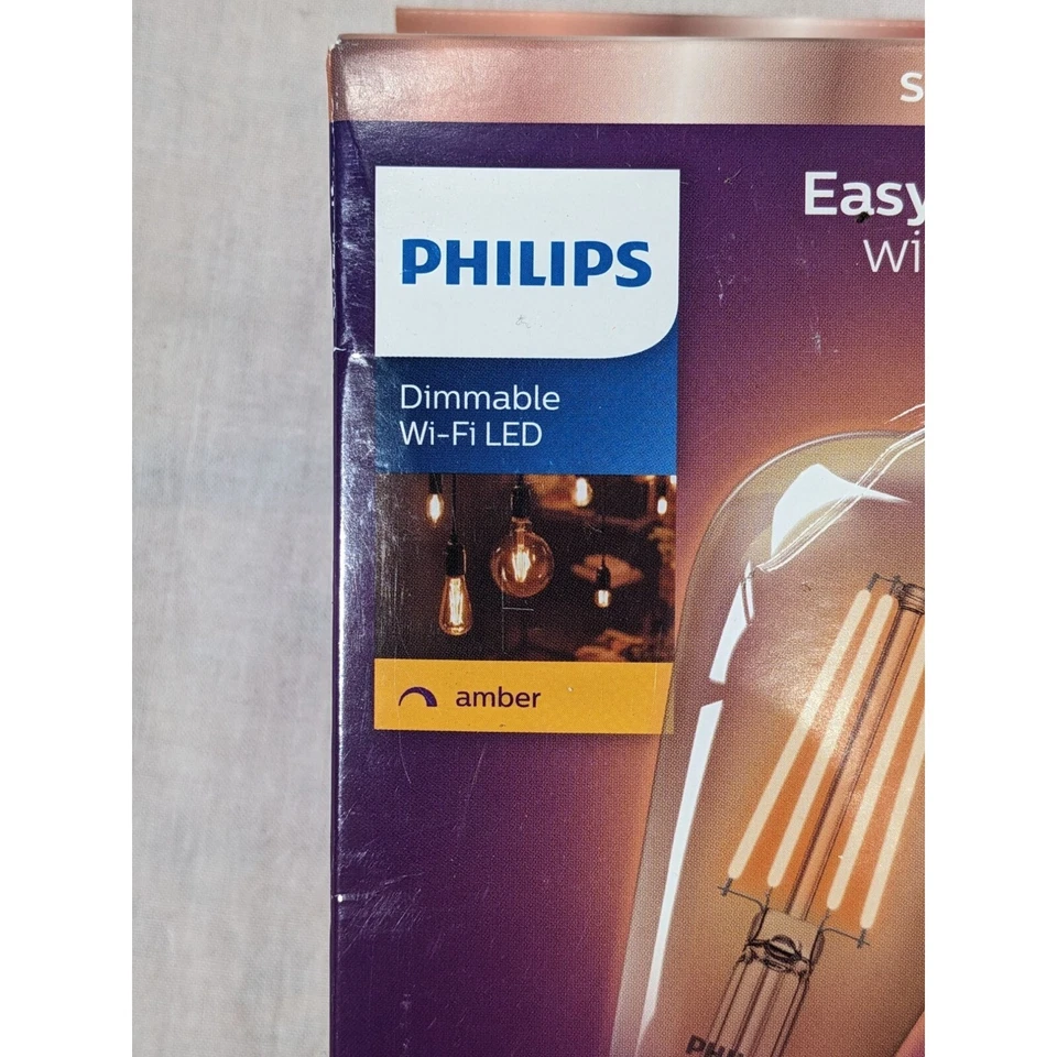 Philips Smart Wi-Fi LED Bulb 40W Equivalent Dimmable Amber 350 Lumens 5W E26 - Image 4 of 4