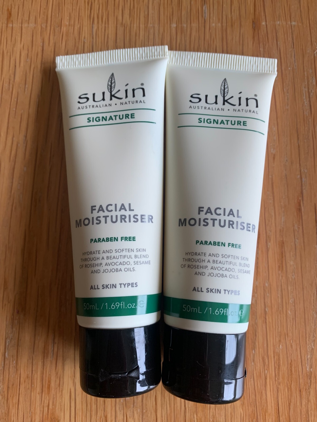 X2 Brand New SUKIN Signature Facial Moisturiser 50ml Tubes VEGAN