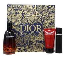 DIOR FAHRENHEIT 3 PIECE GIFT SET FOR MEN EAU DE TOILETTE NATURAL SPRAY 100ML