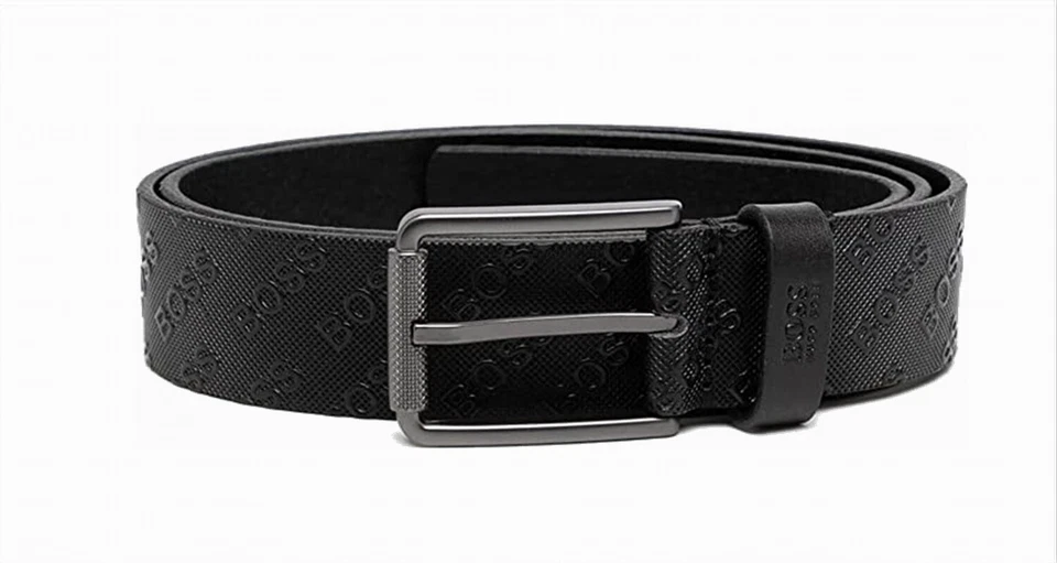 Cinturón de golf Hugo Boss Gunmetal con hebilla de metal tinte-LG cuero negro 50461671 negro Foto 2 de 4