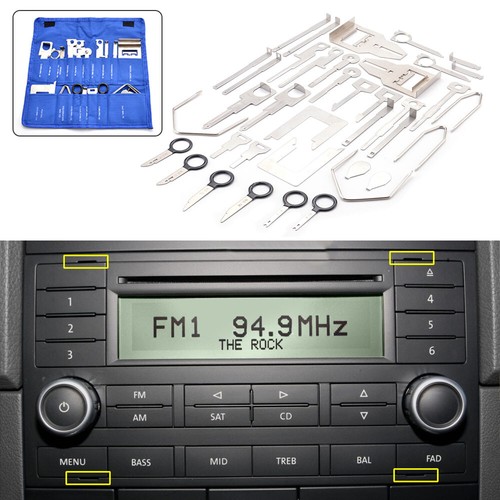 Juego de herramientas profesionales de extracción de CD de radio de coche de 38 piezas unidad principal estéreo llaves de extracción - Imagen 8 de 12