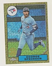 2022 Topps 35TH ANNIVERSARY 1987 SILVER PACK CHROME REFRACTOR GEORGE SPRINGER
