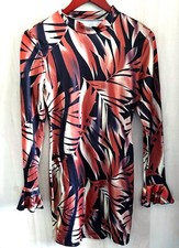 Shein Women’s Leaf Print Polyester Stretchy Sheath Dress M New