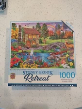 MASTER PIECES/STONEY BROOK RETREAT~ 1000 PIECE~  POSTER~  "STONEY BROOK COTTAGE"
