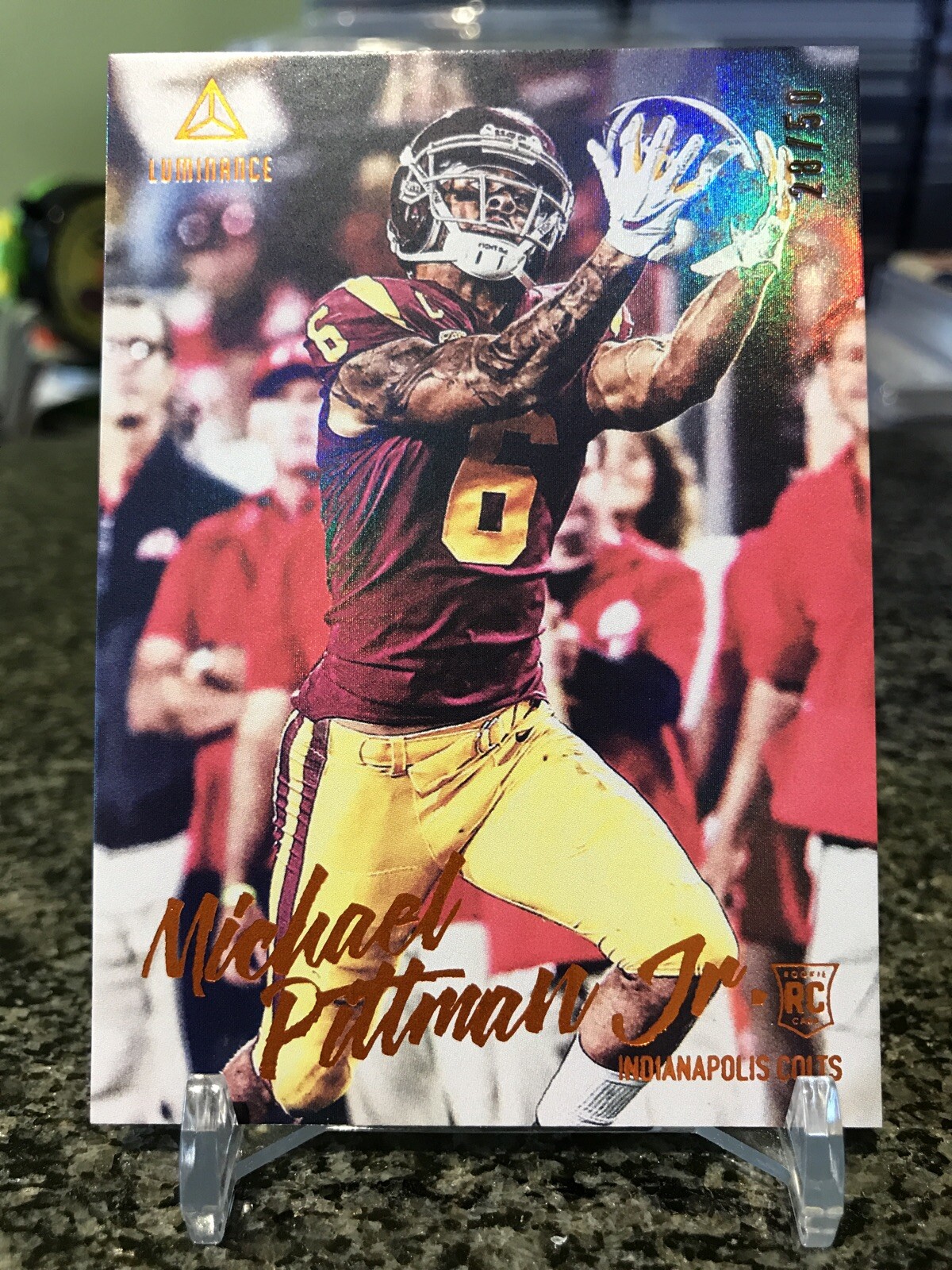 2020 Luminance #127 Michael Pittman Jr. Rookie Card RC Rare Orange Foil SSP /50!