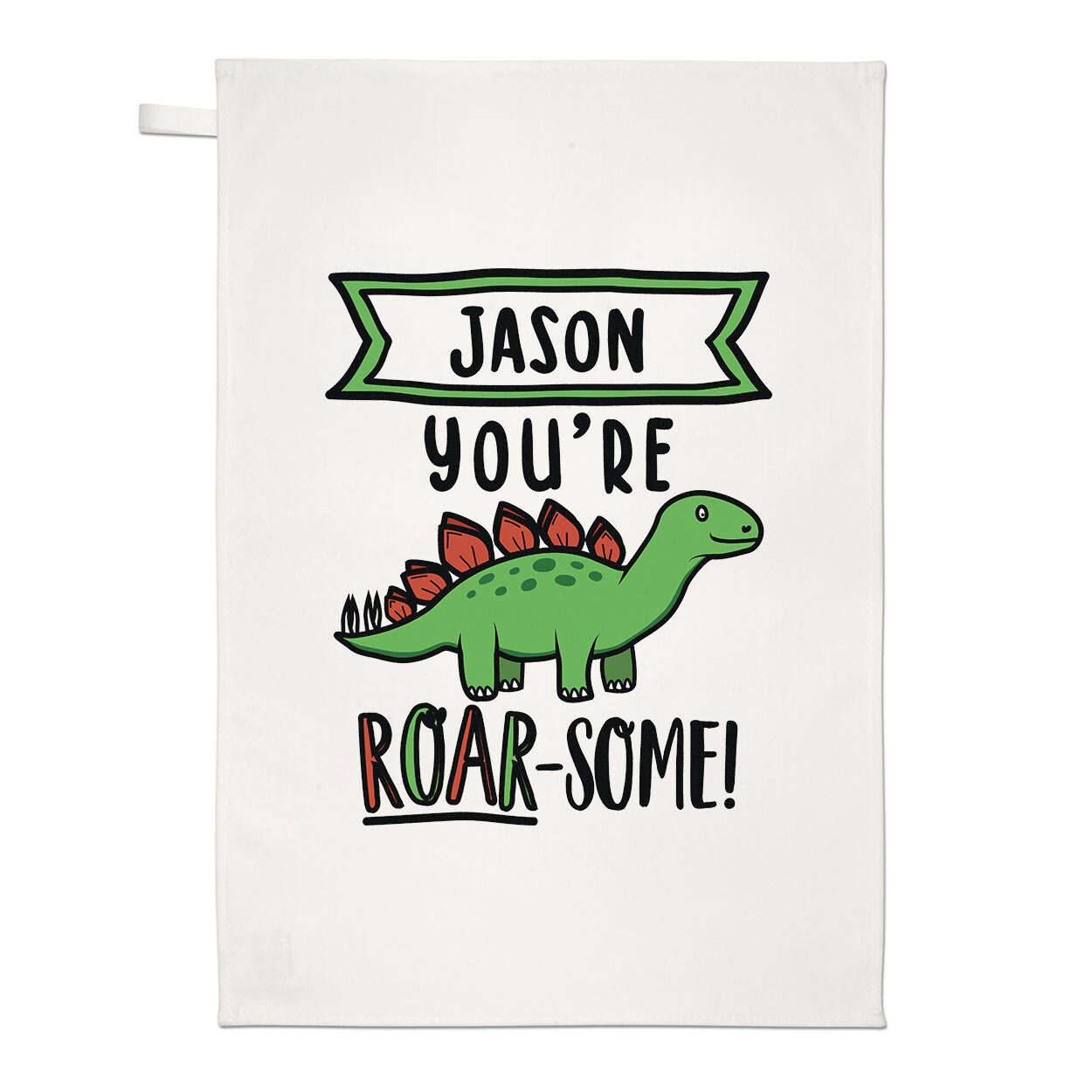 Personalised You're Roarsome Dinosaur Tea Towel Awesome Best Funny Son