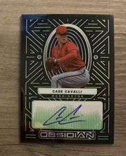 2022 Panini Chronicles Obsidian Electric Etch Green 1/5 Cade Cavalli Auto