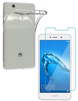 FOR HUAWEI NOVA LITE COVER SILICONE CASE + TEMPERED GLASS FILM