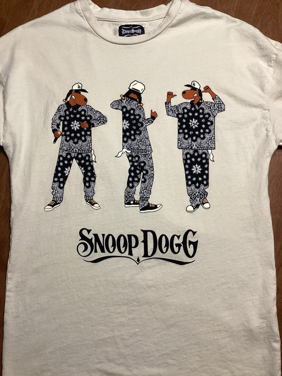 Snoop Dog T-Shirt Size S Beige Crip Walk Dogg Supply West Coast