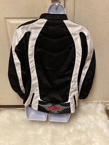 SHIFT Ladies Motorcycle Jacket Black-Pink-White Size M - Picture 4 of 8