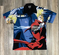 Trigun Maximum Manga Anime ODM Button Up Men's Shirt Size: M