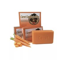 3-PACKS CARROT COMPLEXION SOAP BEAUTY BAR WITH CARROT OIL 4oz / 125g each 