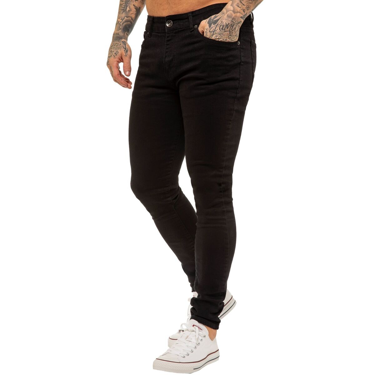 Kruze Mens Jeans Skinny Leg Slim Fit Super Stretch Denim Kruze Mens Jeans Skinny Leg Slim Fit Super Stretch Denim