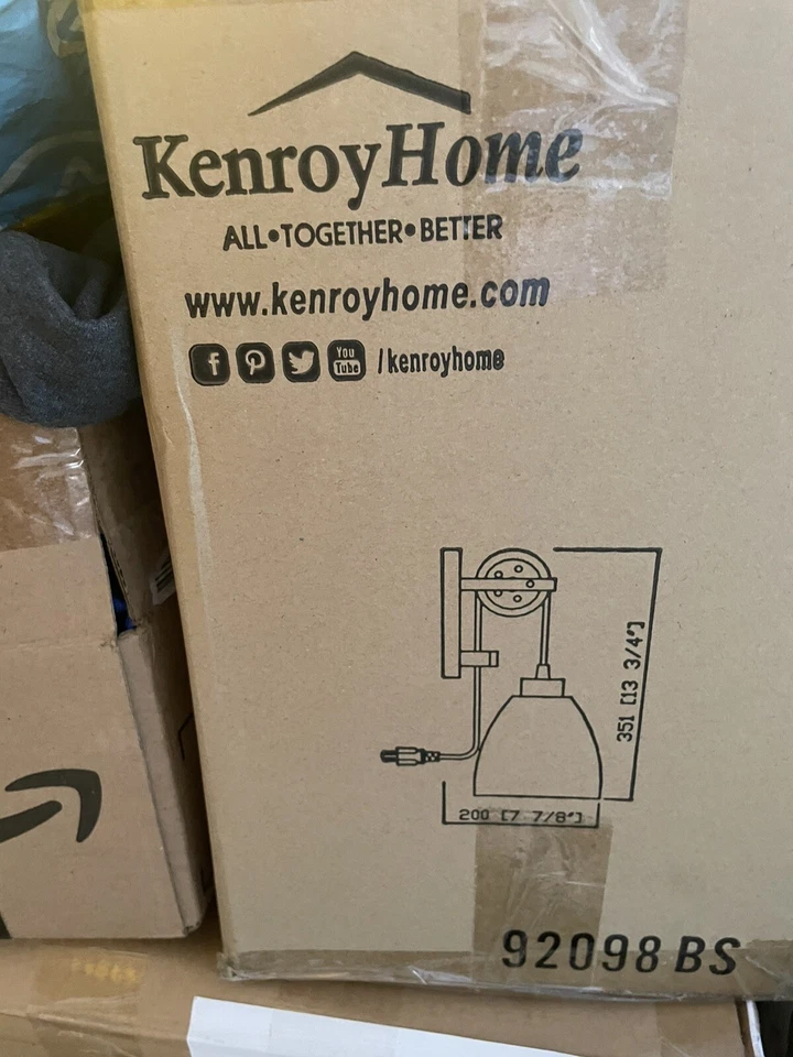 Lámpara portátil Edis de 1 luz bronce ennegrecido frotado con aceite - Kenroy Home: moderna Foto 2 de 2