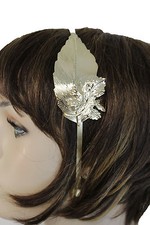 Fun Women Headband Gold Metal Long Leaf Fashion Hair Accessory Casual Look Teens