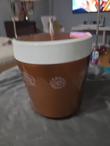 Stunning Vintage West Bend Thermo Serv Ice Bucket Leaf Seasons Copper
