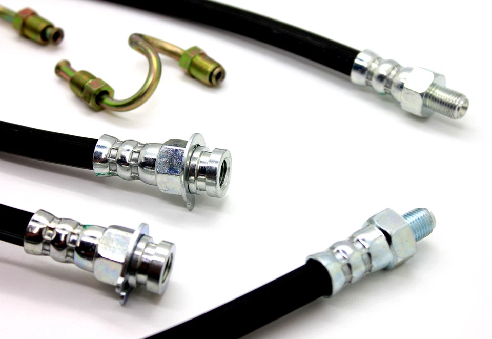 NUEVO KIT DE LÍNEA DE MANGUERA DE FRENO Willys Jeep de 6 piezas / para 1941-66 MB GPW CJ2 CJ3 M38 M38A1 Foto 4 de 4