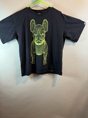 Lifework Big Radog Black /Green T Shirt Size Medium Crew Neck Short Sleeve